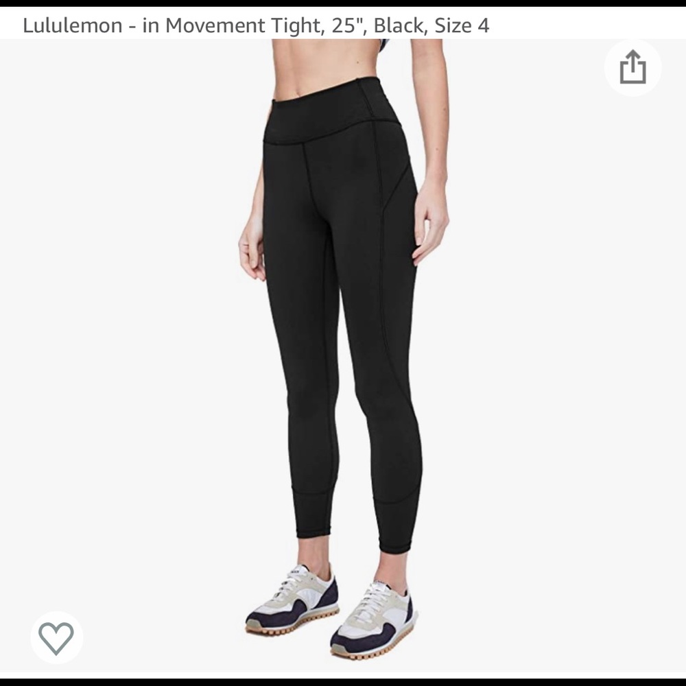 Lululemon in movement leggings 25 inch